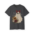 Lace Ghost With Bow & Floral Shirt -GILDAN 2000 Unisex Cotton T-Shirt