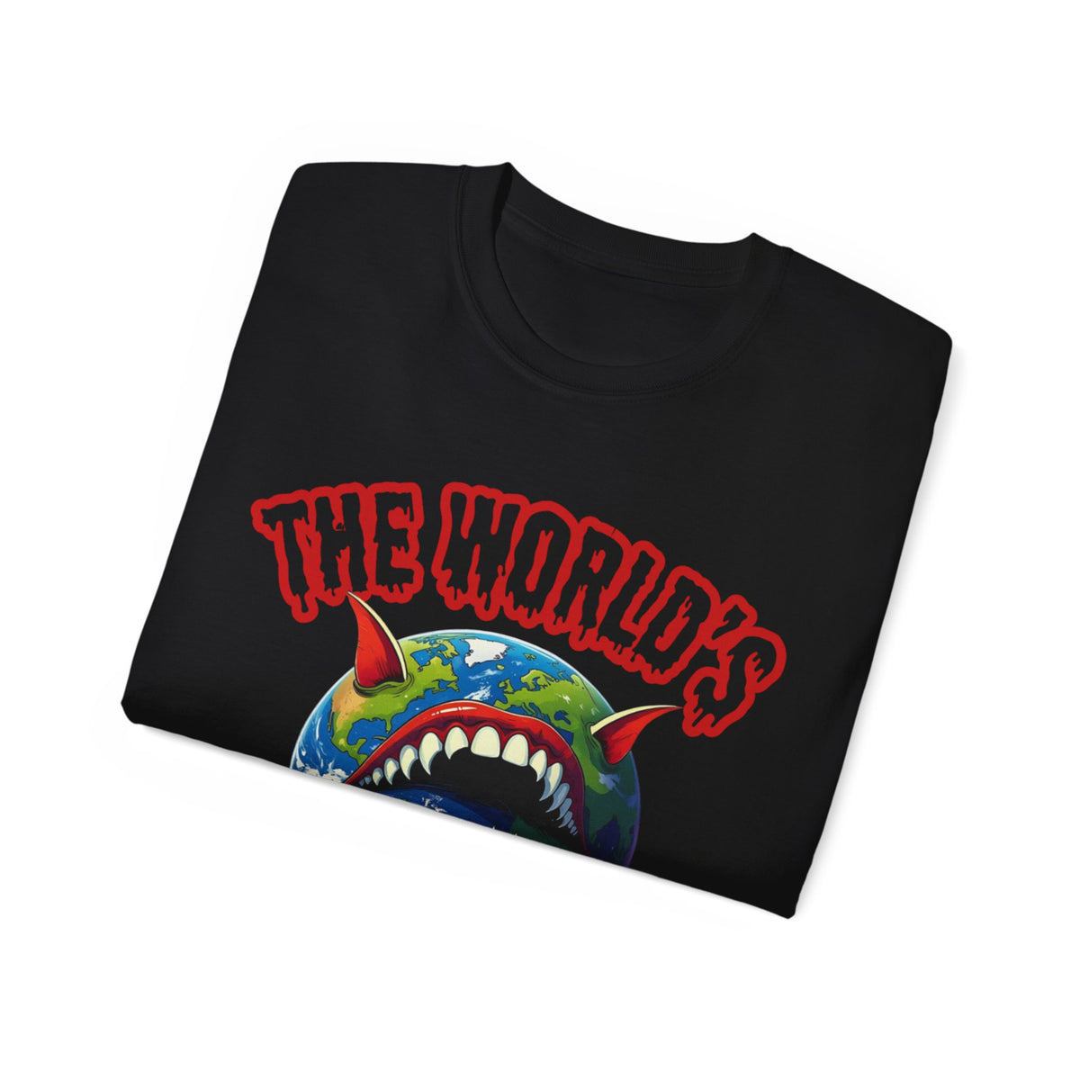 The World's A Vampire, Vampire Planet Earth Shirt -GILDAN 2000 Unisex Cotton T-Shirt